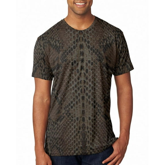 Halloween Rattlesnake Snake Snakeskin Costume All Over Mens T Shirt Charcoal Heather SM