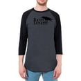 thumbnail image 1 of Halloween Raven Lunatic Mens Raglan T Shirt Heather Black-Black X-LG, 1 of 1