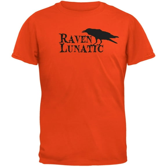 Halloween Raven Lunatic Orange Adult T-Shirt