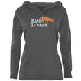 thumbnail image 1 of Halloween Raven Lunatic Womens Pullover Hoodie Heather Dark Grey 2XL, 1 of 1