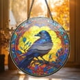 thumbnail image 1 of Halloween Raven Stained Glass Window Hanging Gothic Crow Suncatcher Fall Decor Autumn Sun Catcher Gift Spooky Season Decor Halloween Gifts, 1 of 5