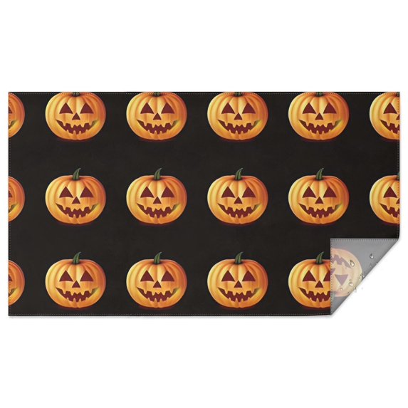 Halloween Realistic Pumpkins Pattern Rectangle Tablecloth 60"x102",Waterproof Polyester Rectangle Table Cloth, Wipeable Spillproof Polyester Tablecloth for Dining, Camping, Indoor and Outdoor