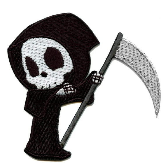 Halloween Reaper Dabbing Embroidered Iron On Patch
