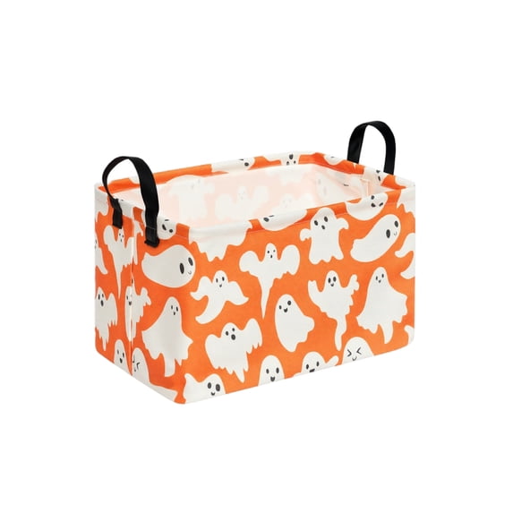Halloween Rectangle Storage Basket with Handles,Collapsible Storage Bin,ks Box,Gift Basket E
