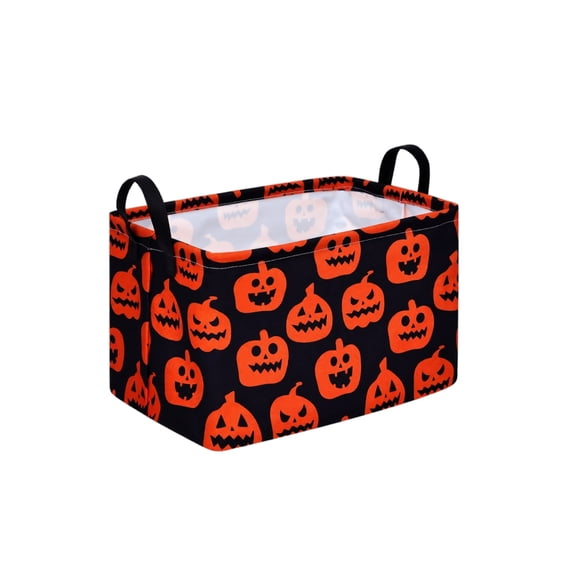 Halloween Rectangle Storage Basket with Handles,Collapsible Storage Bin,ks Box,Gift Basket F