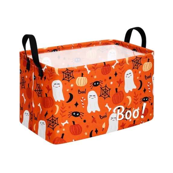 Halloween Rectangle Storage Basket with Handles,Collapsible Storage Bin,ks Box,Gift Basket G