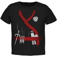 thumbnail image 1 of Halloween Red Clan Ninja Assassin Costume Toddler T Shirt Black Toddler Size 5/6, 1 of 2