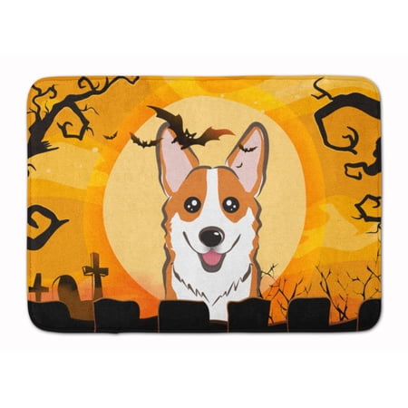Halloween Red Corgi Machine Washable Memory Foam Mat
