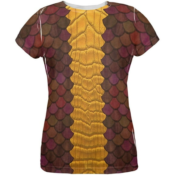 Halloween Red Dragon Costume All Over Womens T Shirt Multi SM