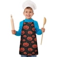 Apron Patern Halloween Red Pumpkins Pattern Kids Waterproof Apron, Painting Smock ...