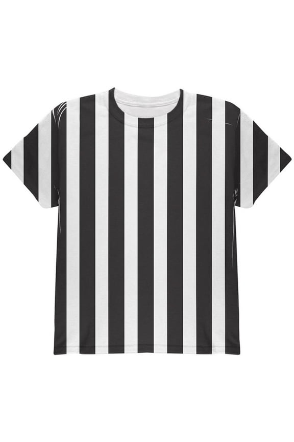 Halloween Referee Costume All Over Youth T Shirt Multi YXL