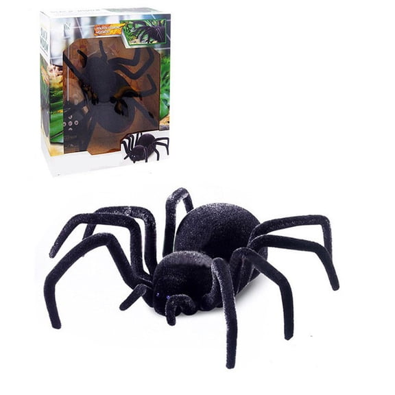 Halloween Remote Control Spider Toy, Realistic Crawling Prank Decoration, Interactive Holiday Party Prop, Indoor Outdoor Scene Accessory, Wireless Remote Entertainment