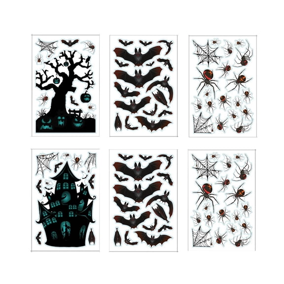 Halloween Removable Wall Stickers Horror Witch for Window Home Floor