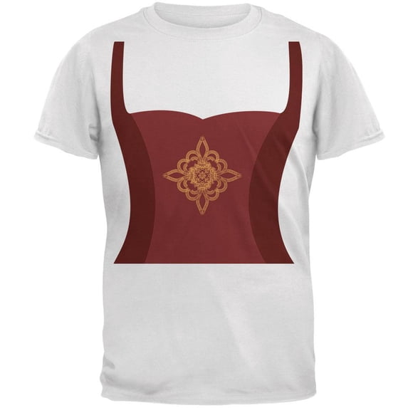 Halloween Renaissance Lady Costume Red Mens T Shirt White SM