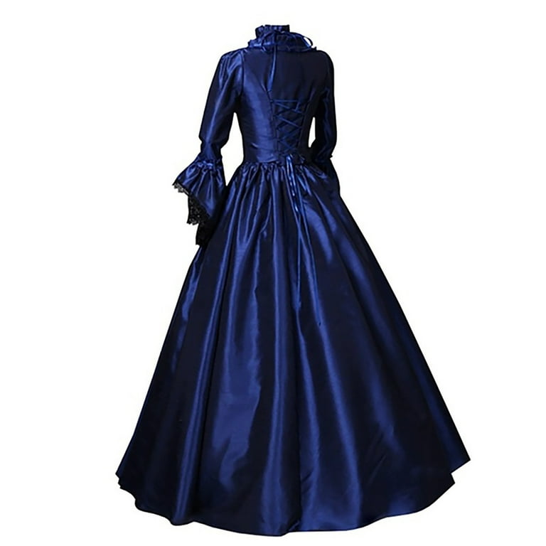 Halloween Renaissance Vintage Dress for Womens Ball Gown Gothic Medieval  Maxi Long Dresses Cosplay Fancy Dress Costume - Walmart.com