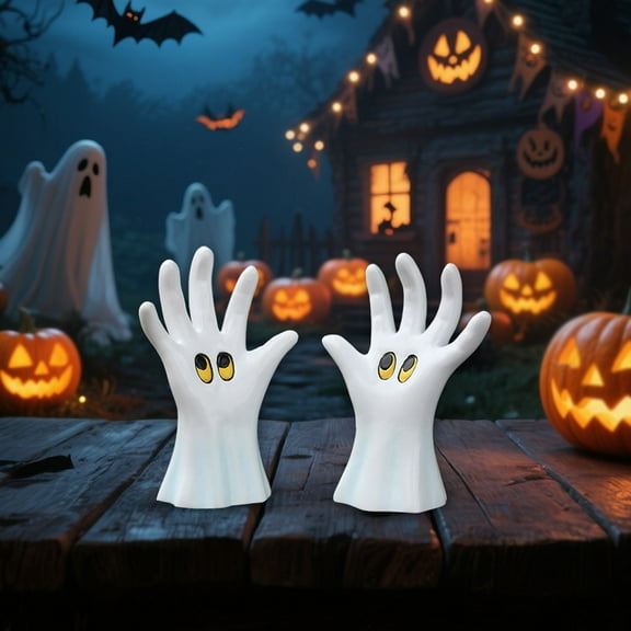 Halloween Resin Creative Ghost Hands Fingers Ornament Set, Creative Spooky Eye Sculptures, Tabletop Decor Festive Atmosphere