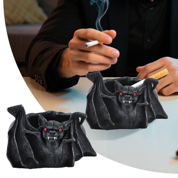 Halloween Resin Desktop Ornament Decorative Ashtray for Home Party Living Room Bedroom Themed Unique Idea