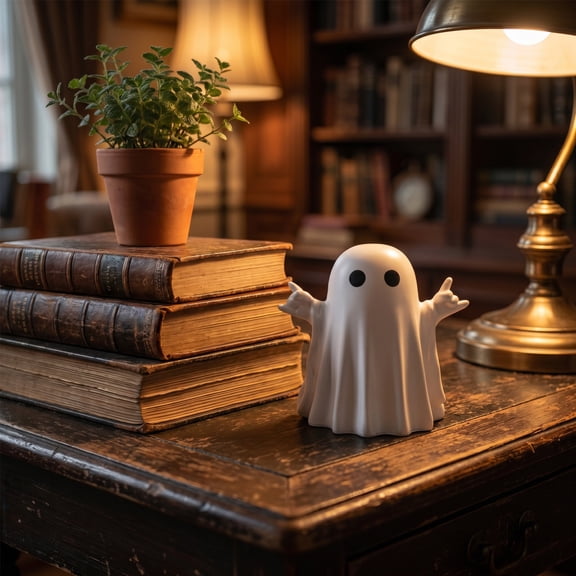 Halloween Resin Ghost Figurine , Cute Hand Ghost Figurine Statue Decoration Spooky Mini Ghost Ornament for Gift Props Tabletop Home Decor Best Gifts for Anniversary Weddings