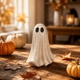 thumbnail image 1 of Halloween Resin Ghost Ornament, Cute Ceramic-Style Ghost Desktop Decoration, Classic Soft Halloween Decor Prop for Home Showcase, Parties, Store Displays, 1 of 7