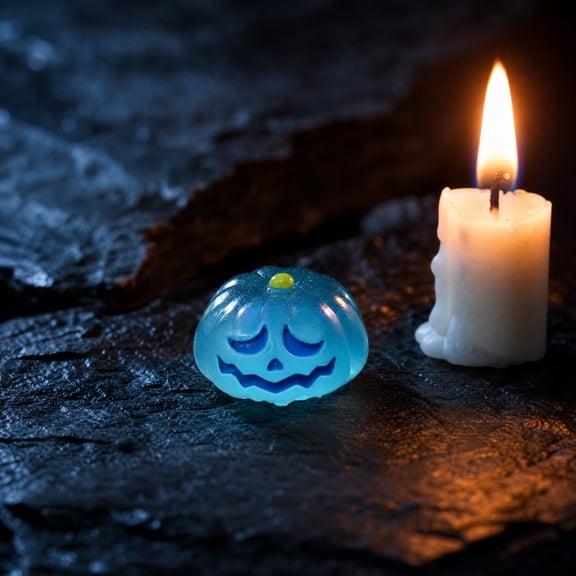 Halloween Resin Mini Pumpkin Ghost Figurines, Cute Colorful Miniatures Desktop Decorations, Durable Polyresin Spooky Ornaments for Car Dashboard Tiered Tray Garden, Holiday Party Home Shelf Gift