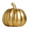 thumbnail image 1 of Halloween Resin Pumpkin Decor – Hand-Painted Fall Decoration for Home, Thanksgiving Table Centerpiece & Autumn Shelf Display, Golden Mini Pumpkin Ornament, 1 of 5