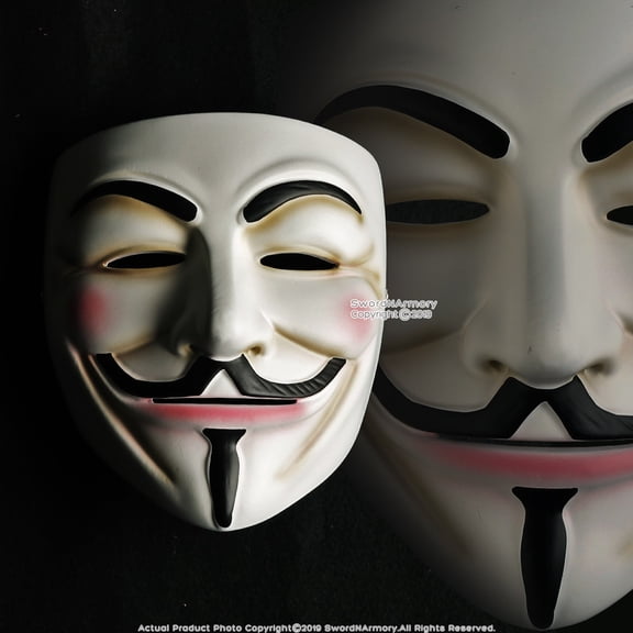 Halloween Resin V Mask Adult Costume Party Prop Realistic Character Cosplay