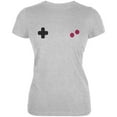 thumbnail image 1 of Halloween Retro Game Controller Buttons Costume Juniors Soft T Shirt Heather X-LG, 1 of 2