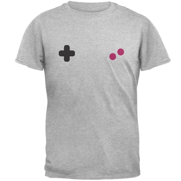 Halloween Retro Game Controller Buttons Costume Mens T Shirt Light Heather Grey SM