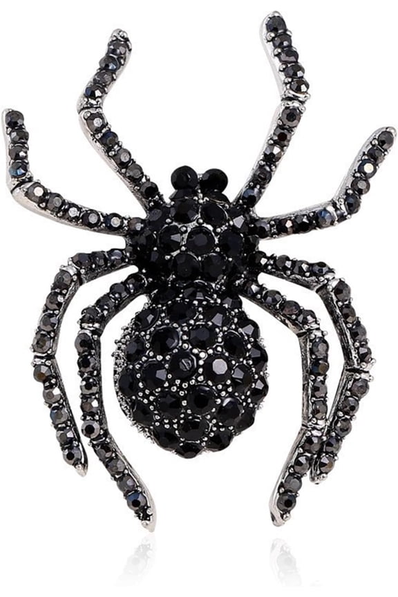 Halloween Rhinestone Spider Brooch Pins for Women Men Gothic Punk Colorful Spider Insect Animals Brooch Pin Halloween Cosplay Party Personalized Accessories Jewelry