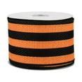 thumbnail image 1 of Halloween Ribbon Wired Edge Striped - 2.5" x 10 Yards, Orange, Black, Wreath Decor, Fall Decorations, 1 of 3