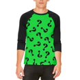 thumbnail image 1 of Halloween Riddle Me This Costume Mens Raglan T Shirt White-Black X-LG, 1 of 2