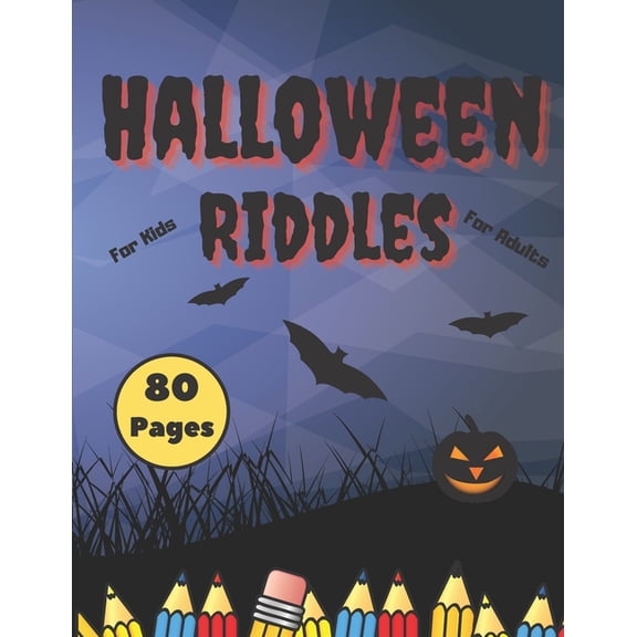 Halloween Riddles: Funny Activity Book For Kids Teens And Adults Halloween Word Search Mazes Stress Relieving Relaxation Meditation (Paperback)