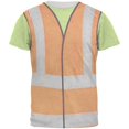 thumbnail image 1 of Halloween Road Worker Construction Vest Costume Mens T Shirt Heather White SM, 1 of 2