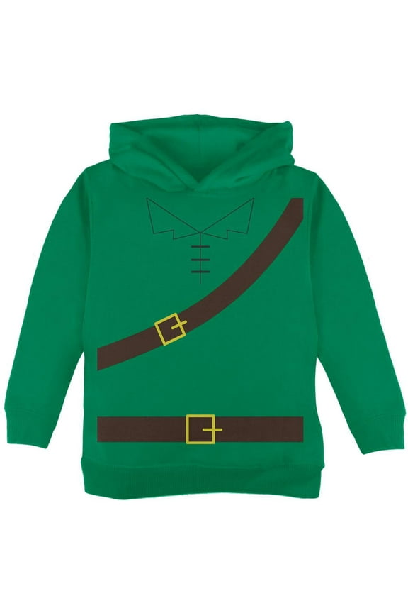 Halloween Robin Hood Costume Green Toddler Hoodie - 2T