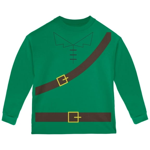 Halloween Robin Hood Costume Green Toddler Long Sleeve T-Shirt - 2T