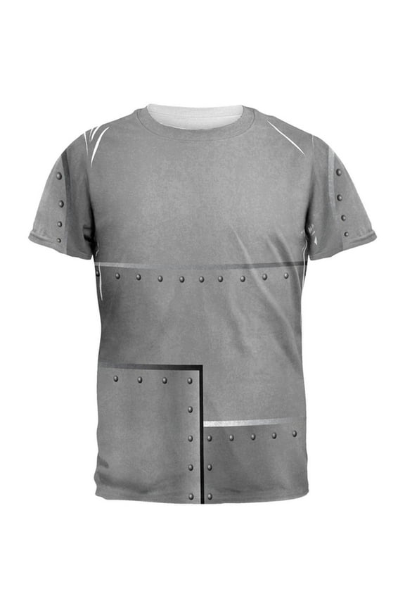Halloween Robot Rivets Costume Steel All Over Mens T Shirt Multi MD