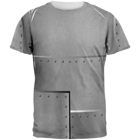 Halloween Robot Rivets Costume Steel All Over Mens T Shirt Multi SM