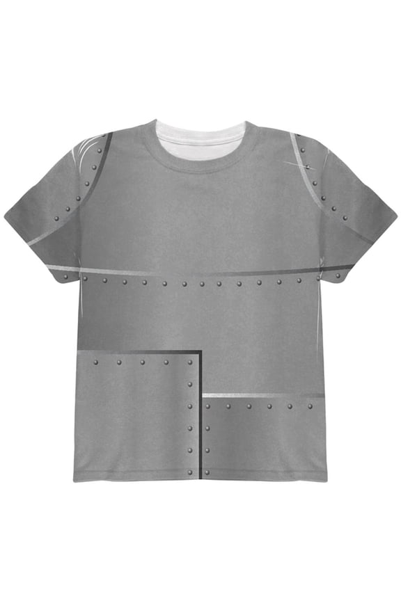 Halloween Robot Rivets Costume Steel All Over Youth T Shirt Multi YXL