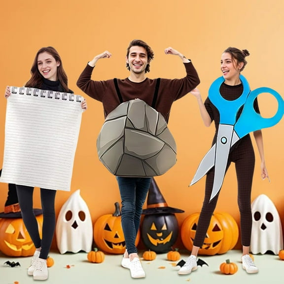 Halloween Rock Paper Scissors Set for Party Games Funny Performance and Bar Entertainment Activities with Durable Fabric Design