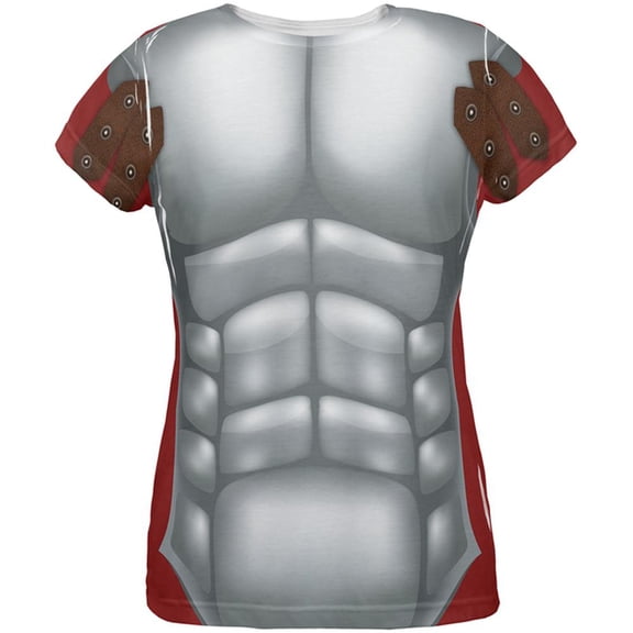 Halloween Roman Gladiator Costume All Over Womens T Shirt Multi LG