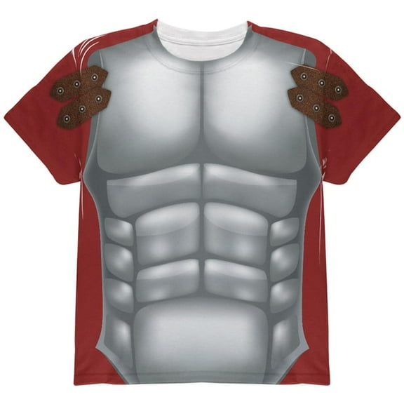 Halloween Roman Gladiator Costume All Over Youth T Shirt Multi YLG
