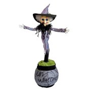 Halloween Rotating Witch Figurine, Light Up & Sound Animated Decoration for Bar, Showcase, Party & Holiday Display