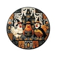thumbnail image 1 of Halloween Round Area Rug 24in Washable Small Circle Rugs for Kitchen Entryway, Fall Horror Spooky Chicken Ghost Non-Slip Carpet Floor Mats Indoor Outdoor Carpet Runner Aesthetic Home Decor, 1 of 3