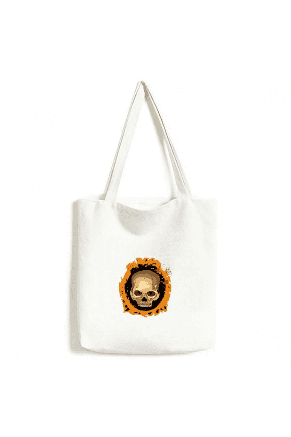 Halloween Round Lifelike l Tote Canvas Bag Shopping Satchel Casual Handbag