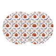 thumbnail image 1 of Halloween Round Placemats Set of 2, Braided Polypropylene Place Mats, Fall Pumpkins Halloween Funny Bat White Washable Table Mats for Kitchen Dinner Holiday Wedding Party Coffee Table Decoration 13", 1 of 9