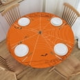 thumbnail image 1 of Halloween Round Tablecloth Elastic Fitted Table Cover Washable Elastic Edge Tablecloths for Kitchen Dining Party Fitted Table 45-50 inch, 1 of 4