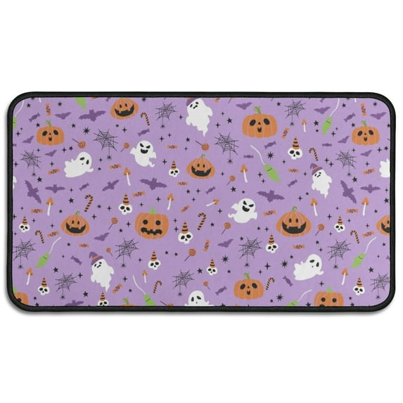 Halloween Rug 30x17 Inch Non-Slip Entryway Mat, Soft Crystal Velvet Door Mat Indoor Outdoor Door Mat for High Traffic Areas, Patio, Front Door Holiday Decor.