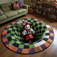 thumbnail image 1 of Halloween Rugs 3D Optical Illusion Round Area Rugs, Washable Plush Door Mats Halloween Decorations, Exquisite Velvet Halloween Doormats for Living Room Bedroom Holiday Home Decor, 1 of 8