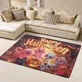 thumbnail image 1 of Halloween Rugs for Living Room, Halloween Cute Ghost Skull Halloween Decor Area Rug Rugs 63x48in, Non Slip Carpet Floor Mat, Halloween Decorations Rug Kids Room Home Decor, 1 of 5