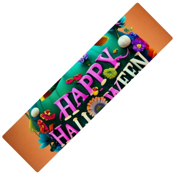 Halloween Runner Rug - Rectangular 15.7"x59" Washable Absorbent Rubber Mat Kitchen Mats